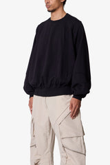 Paneled Crewneck - Black