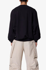 Paneled Crewneck - Black