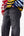 Paneled Distressed Kick Flare Denim - Black