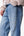 Paneled Distressed Kick Flare Denim - Blue