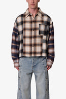 Chemise en flanelle à panneaux - Multicolore