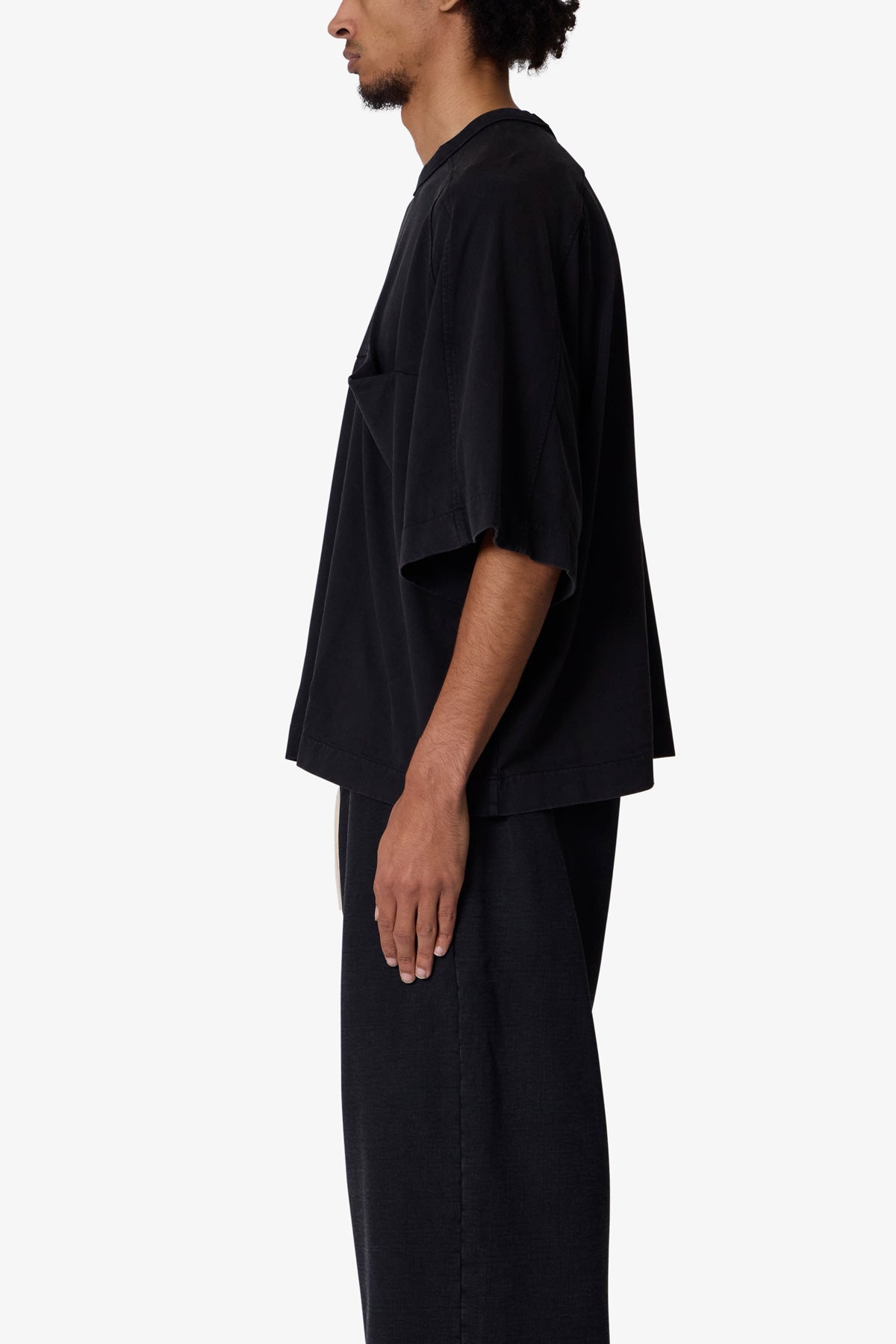 Paneled Hidden Pocket Tee - Washed Black | mnml | shop now