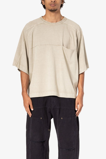 Paneled Hidden Pocket Tee - Washed Earth