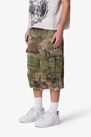 PEARLED CARGO SHORTS image 3