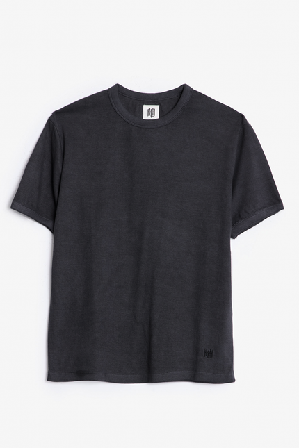 Perfect Slim Ribbed Tee - Washed Black