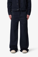Pantalón de corte recto con raya diplomática - Negro/Blanco