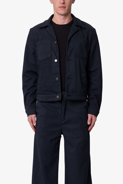 Pinstripe Jacket - Black/White