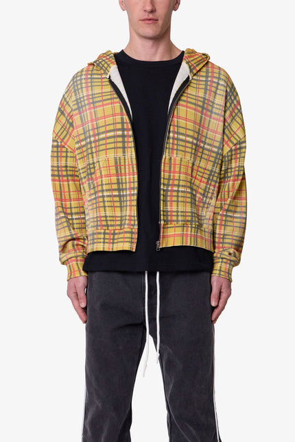 Plaid Thermal Hoodie - Multi