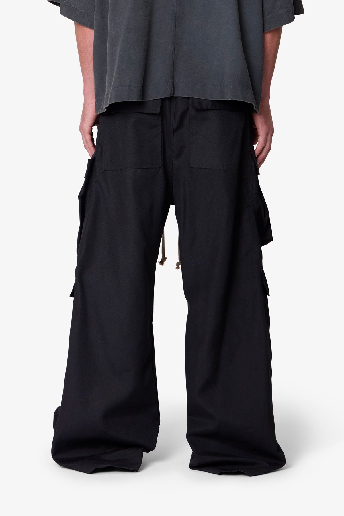 Black Double Cargo Rave Pants | mnml