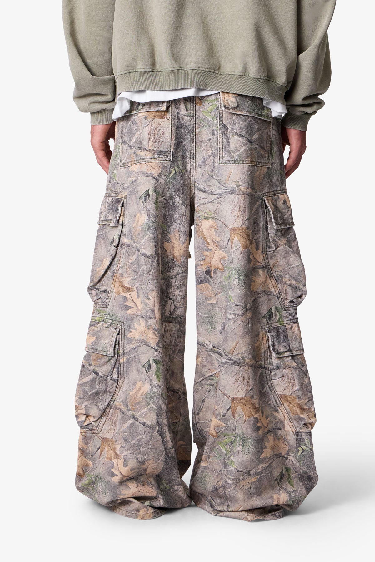 Rave Double Cargo Pants - Grass Camo | mnml