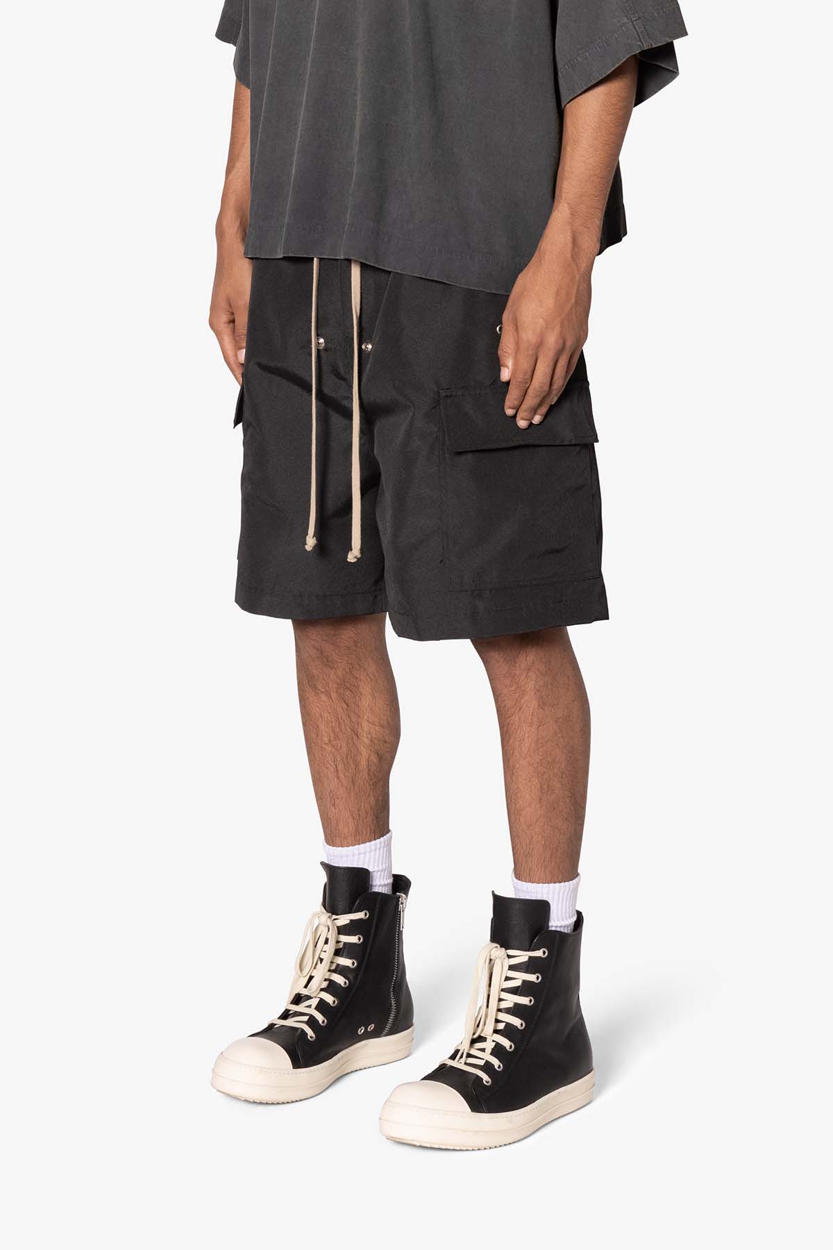 Rave-Double-Cargo-Shorts-Black