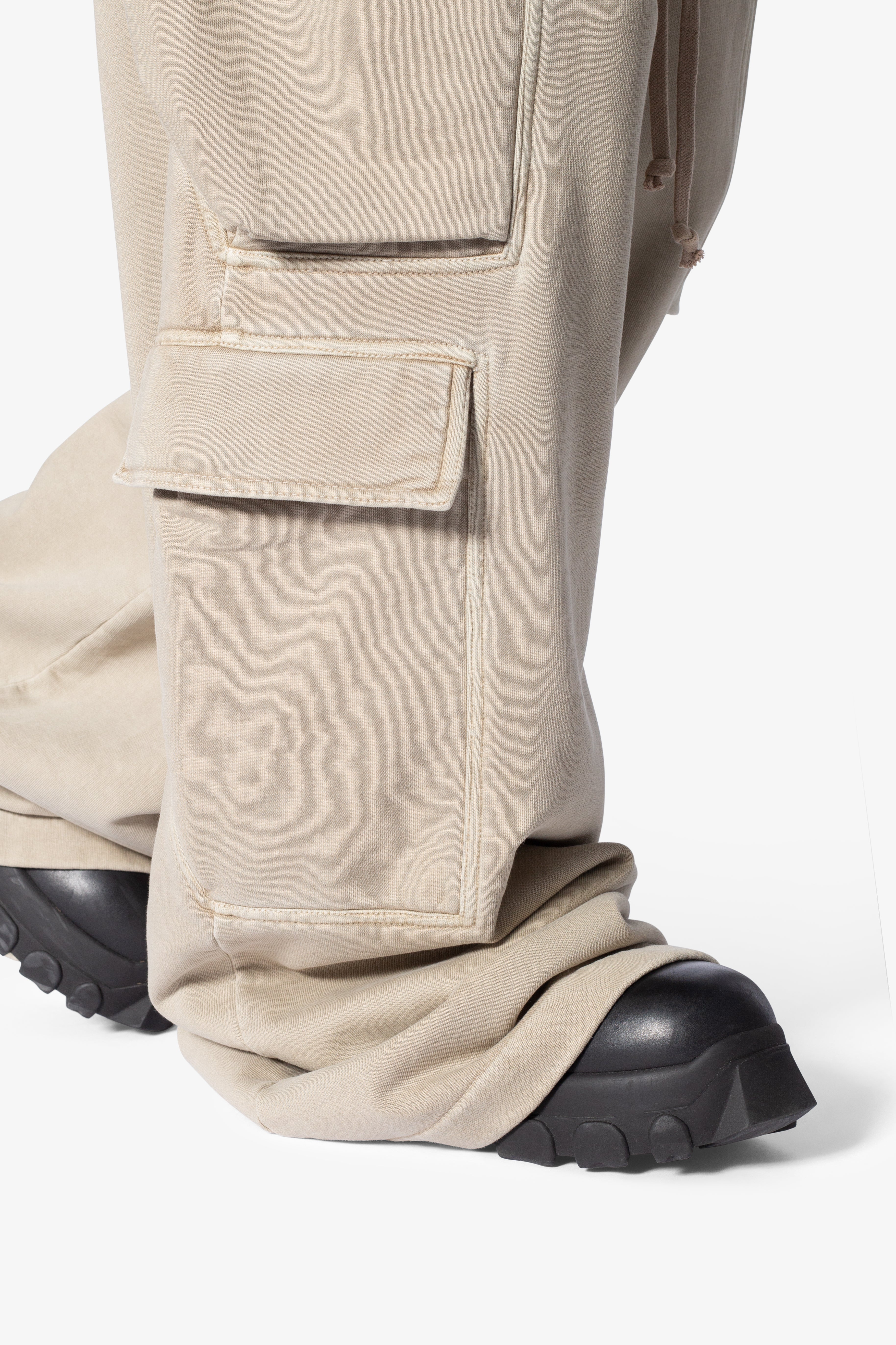 Rave Double Cargo Sweatpants - Washed Earth | mnml