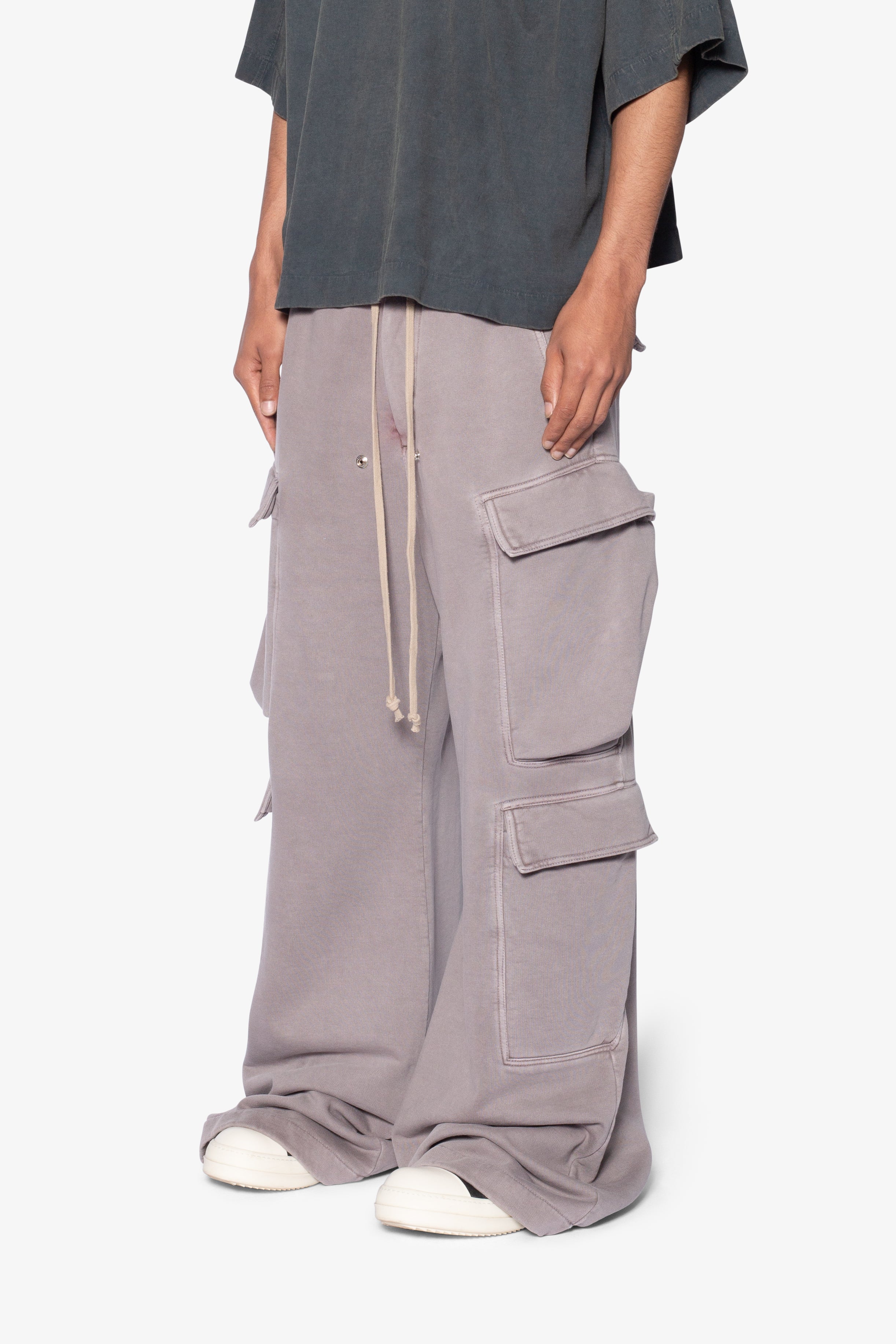 Rave Double Cargo Sweatpants - Washed Mauve | mnml | shop now