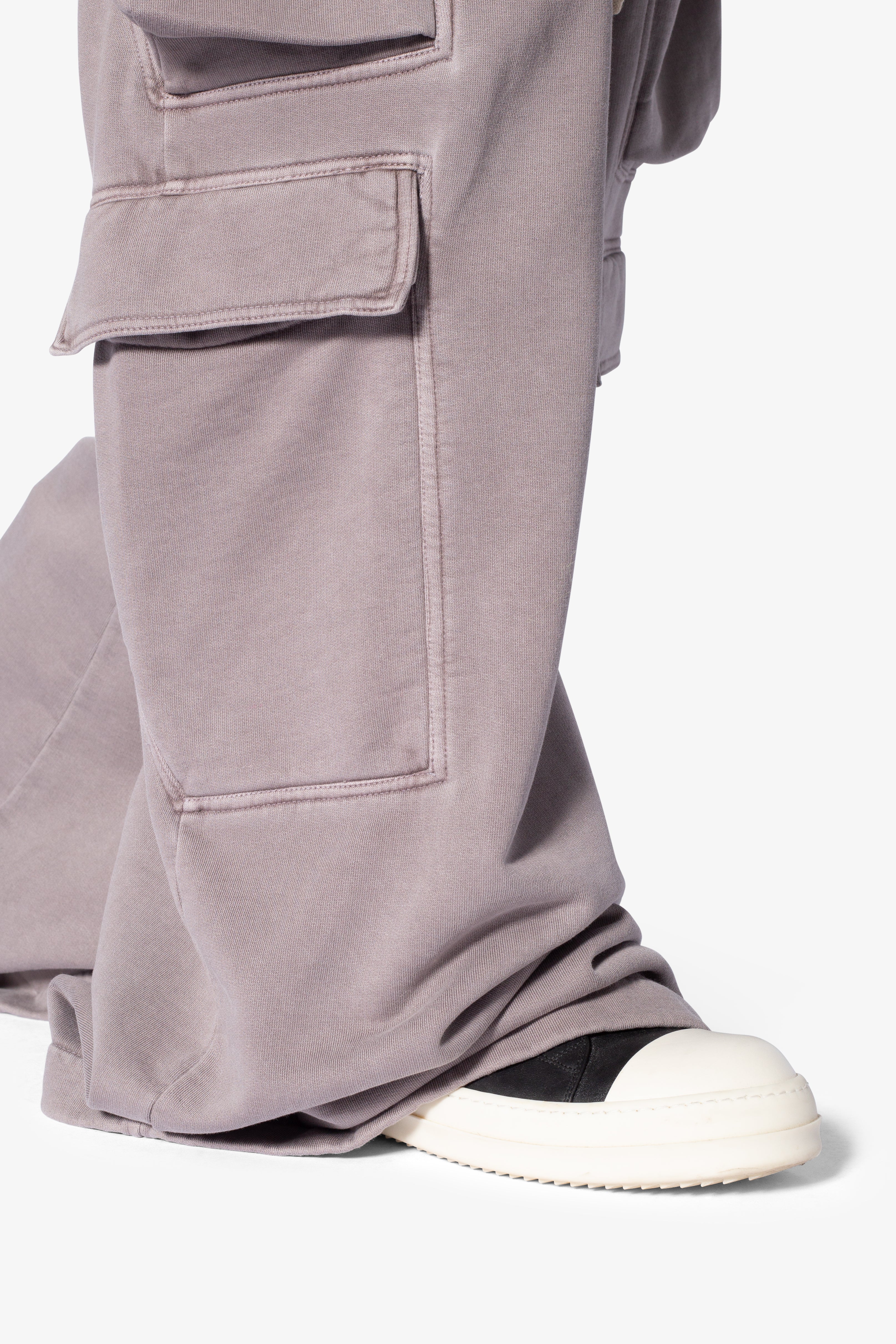 Rave Double Cargo Sweatpants - Washed Mauve | mnml | shop now