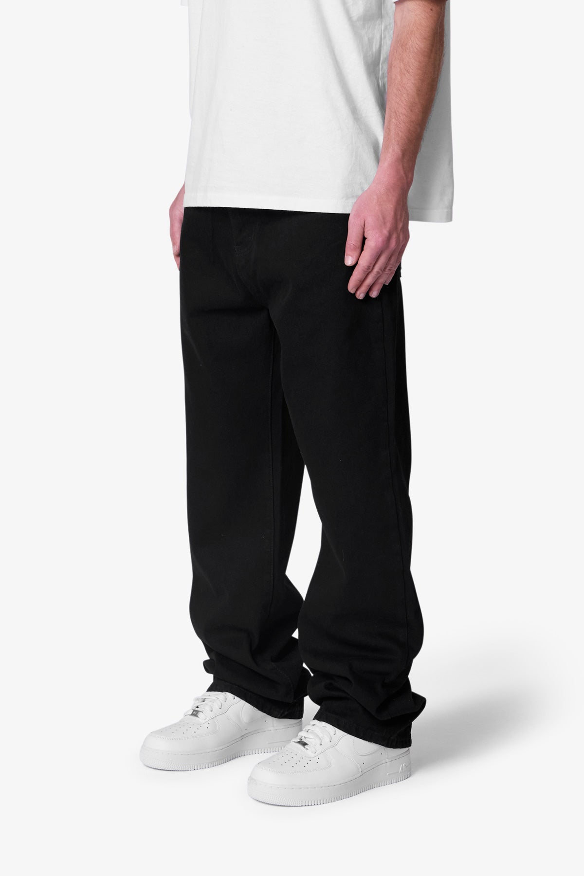 Raw Baggy Denim - Rinsed Black | mnml