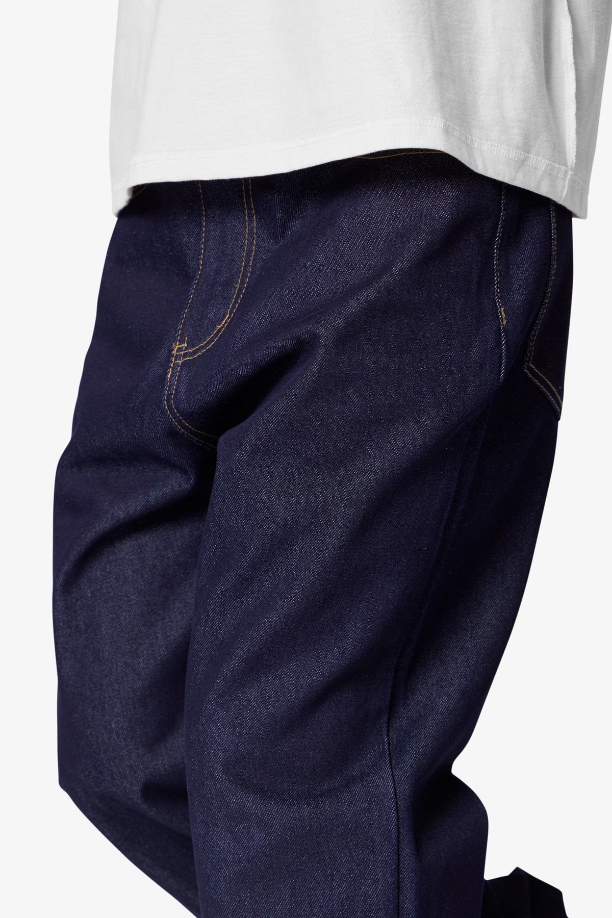 Raw Baggy Denim - Rinsed Indigo | mnml