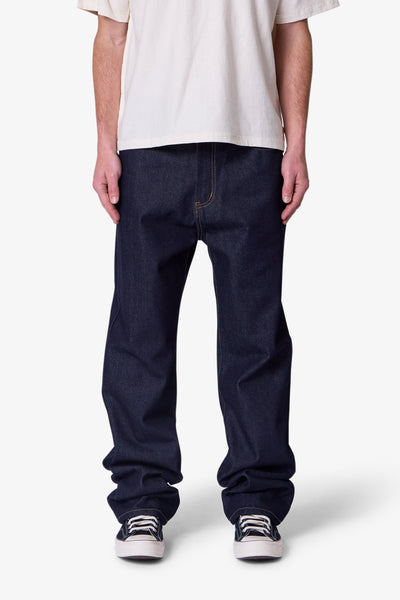 Raw Baggy Denim - Rinsed Indigo | mnml