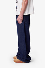 Raw Baggy Rave Denim - Rinsed Indigo