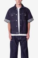 Raw Denim Work Shirt - Blue