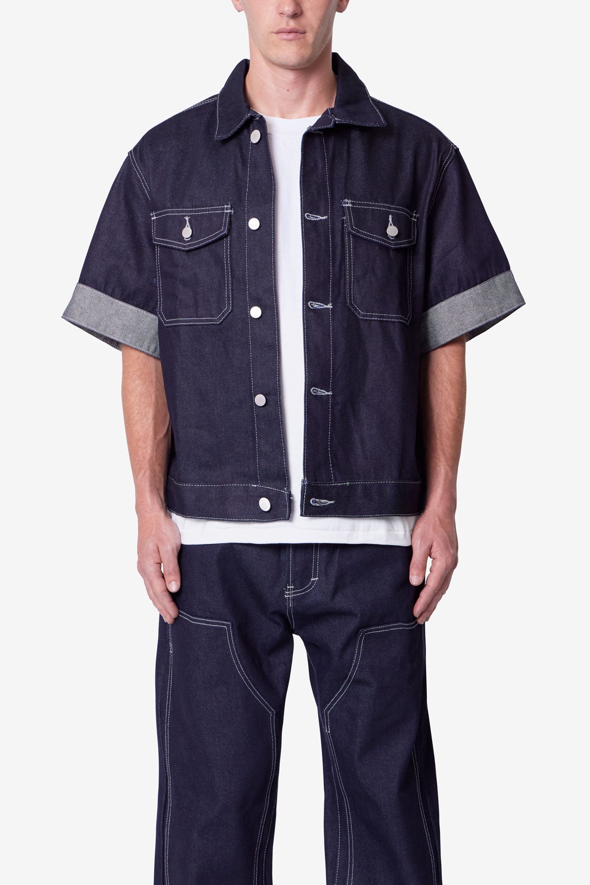 mnml Denim Work Shirt デニムシャツ Raw-Denim-Work-Shirt-
