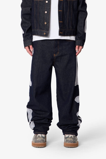 Raw Skeleton Ultra Baggy Denim - Rinsed Indigo