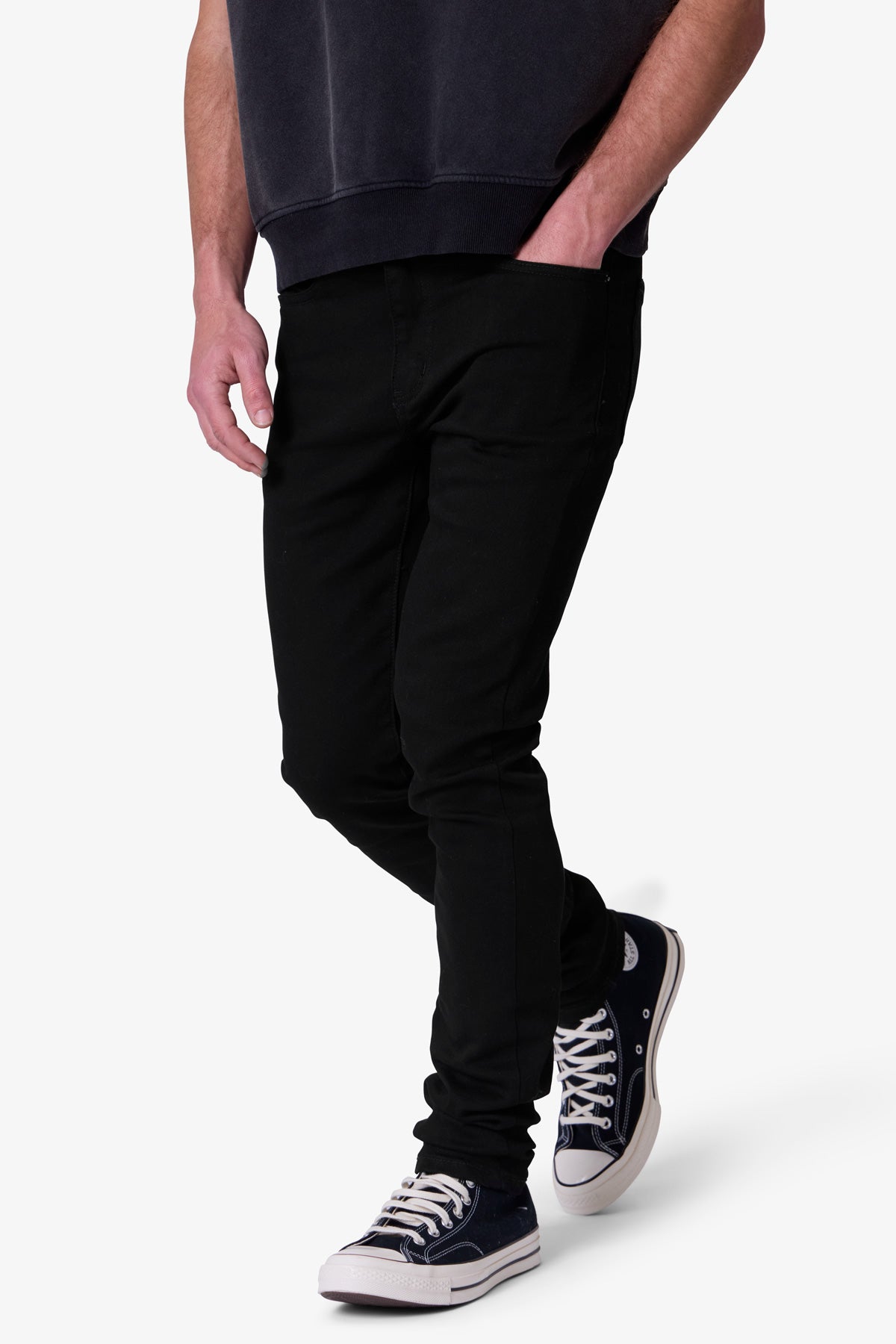 Raw Skinny Denim - Rinsed Black | mnml