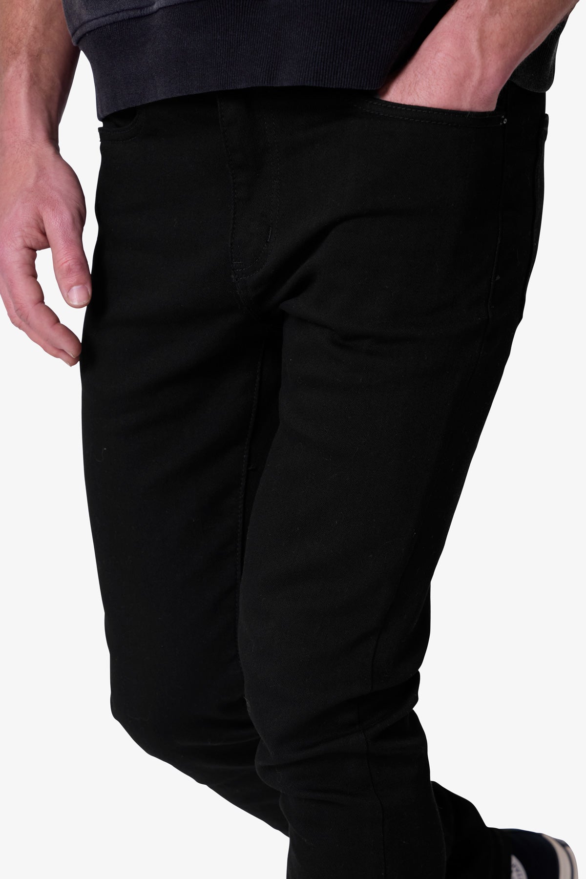 Raw Skinny Denim - Rinsed Black | mnml