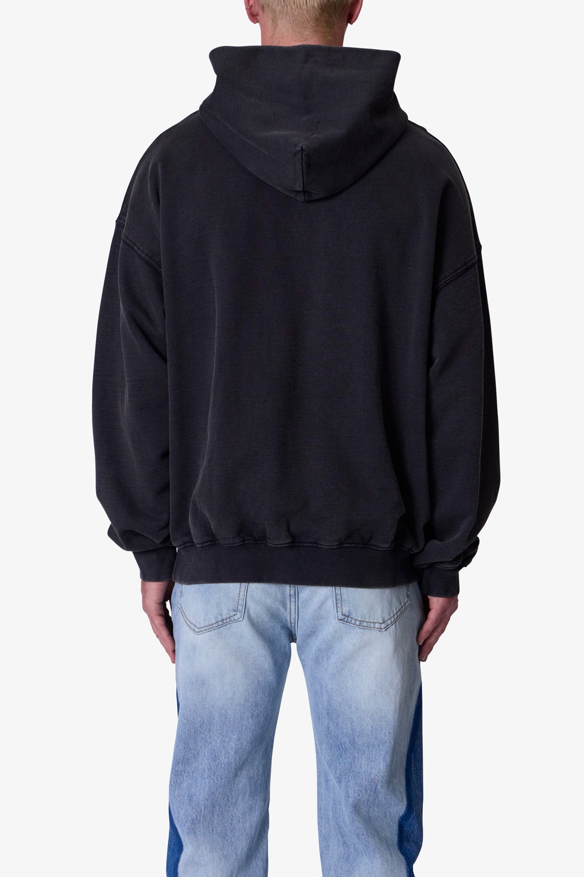 MNML RAW STITCH フーディ パーカー Black Purple 送料込み MNML RAW STITCH フーディ パーカー Black Purple 送料込み