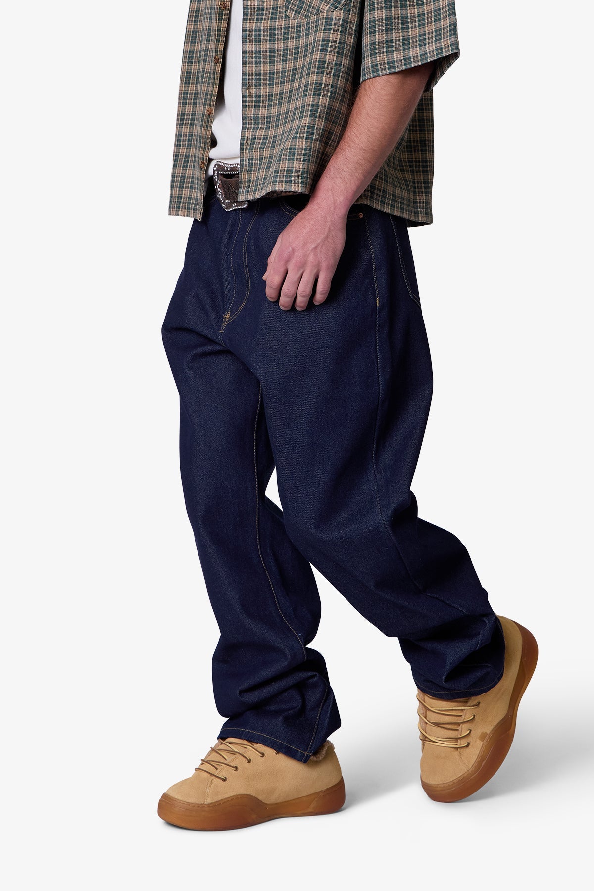 Raw Ultra Baggy Denim - Rinsed Indigo | mnml