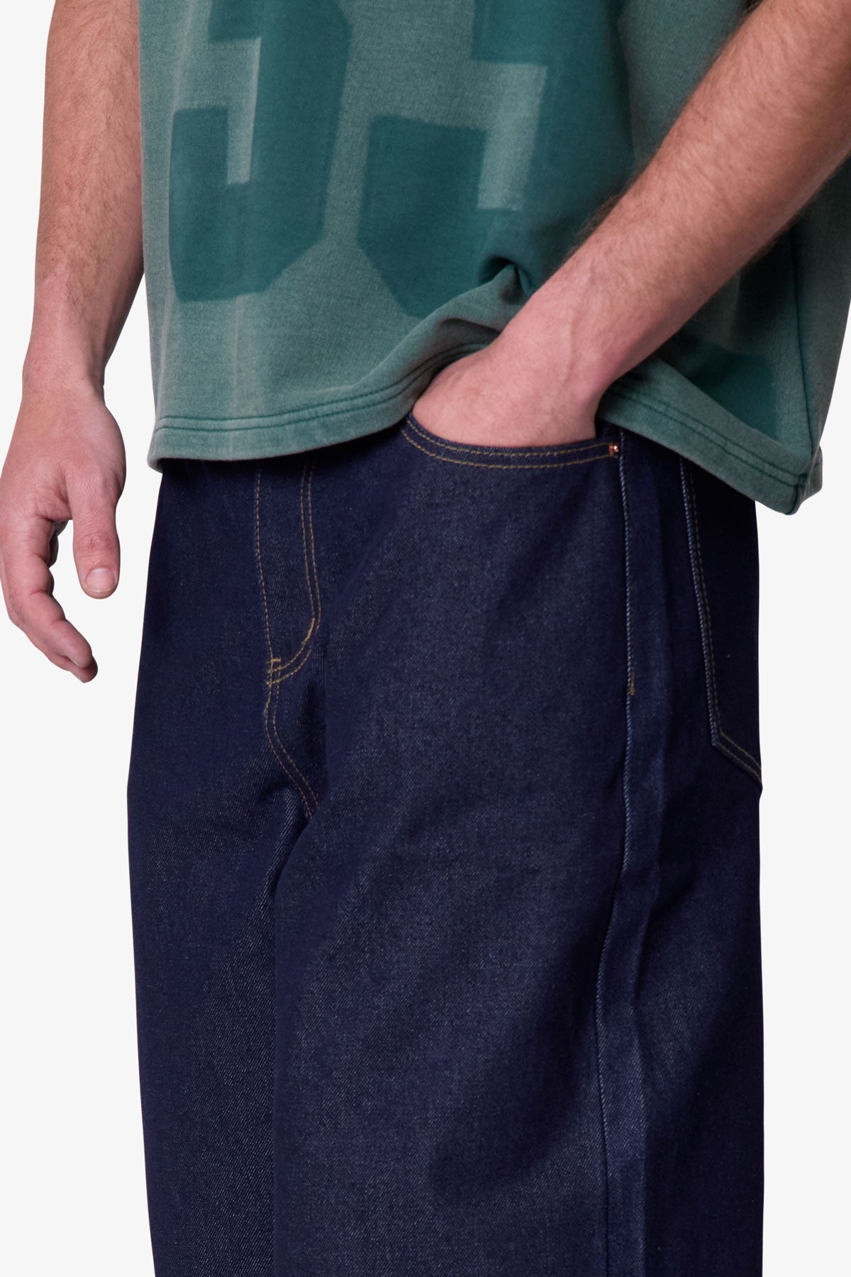 Raw Ultra Baggy Denim Shorts - Rinsed Indigo | mnml