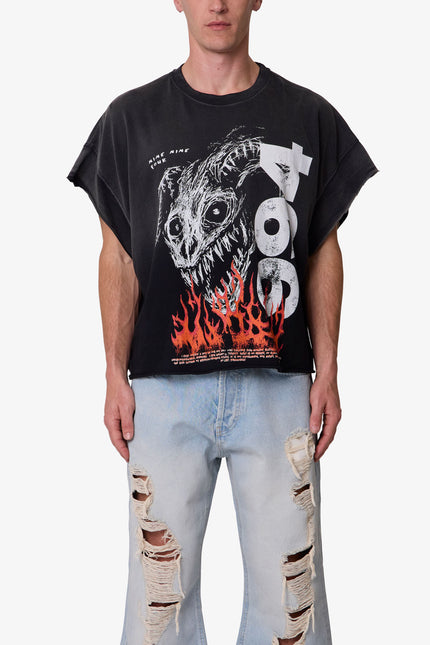 Ritual Cut Off Tee - Black