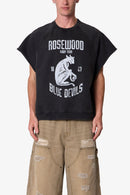 Rosewood Cut Off Tee - Washed Black