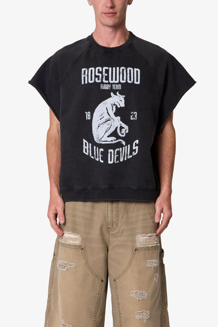 Rosewood Cut Off Tee - Washed Black