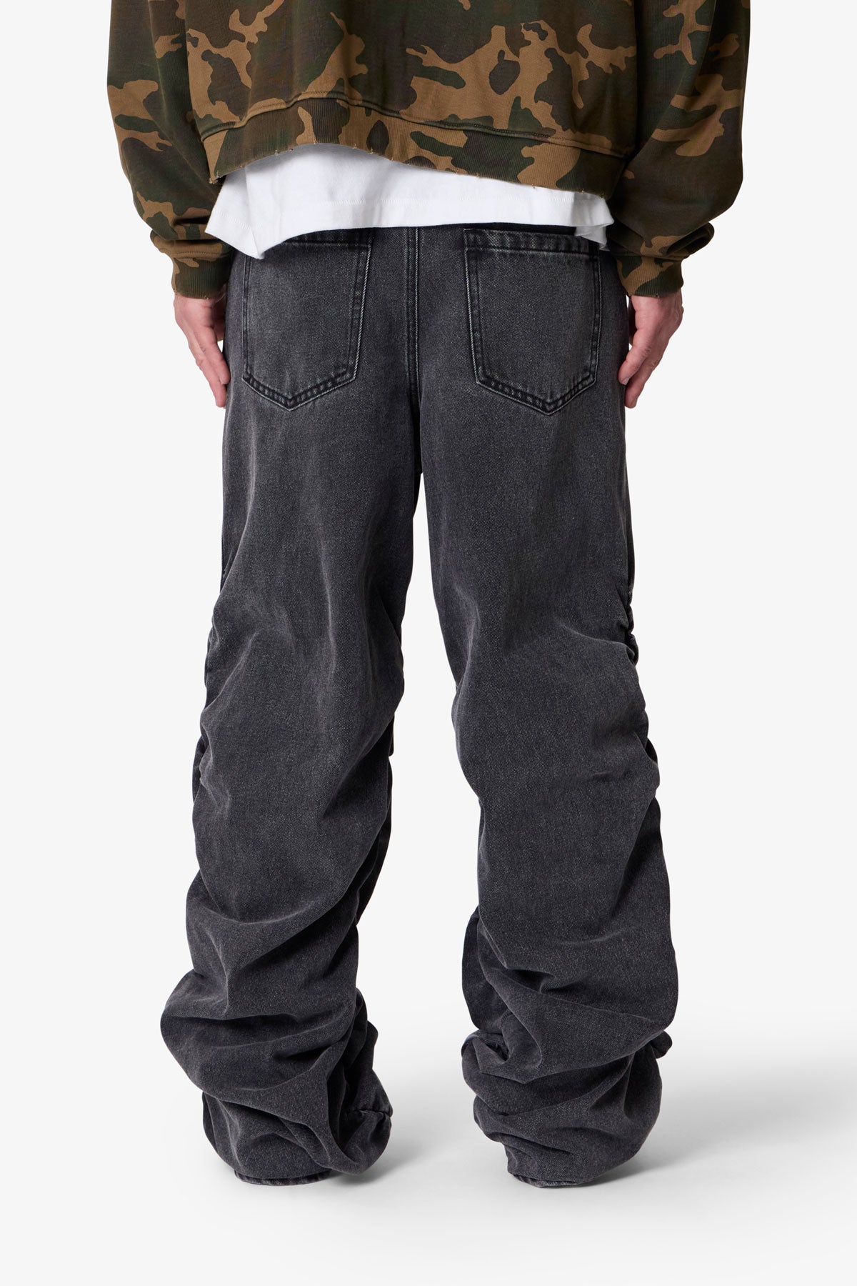 Ruched Denim - Washed Black | mnml