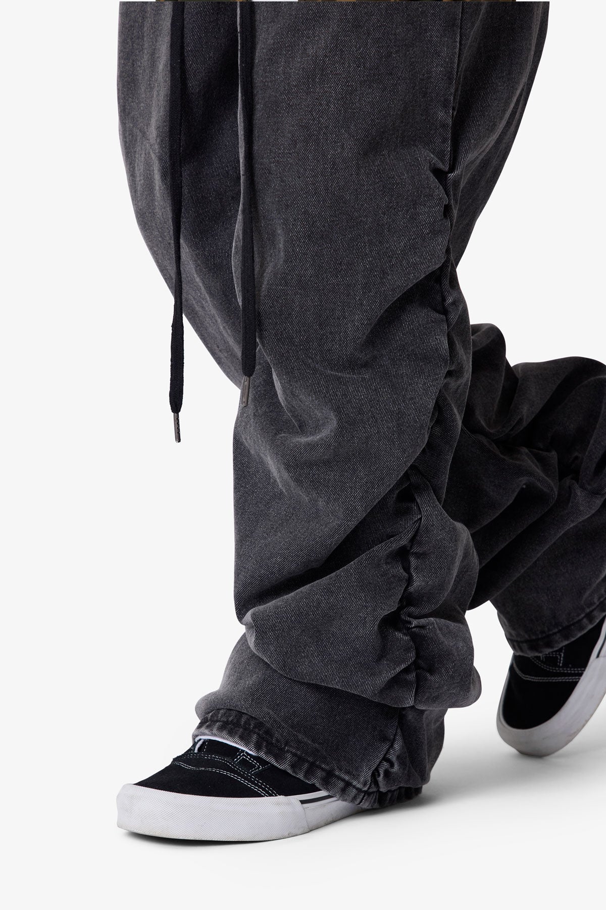 Ruched Denim - Washed Black | mnml