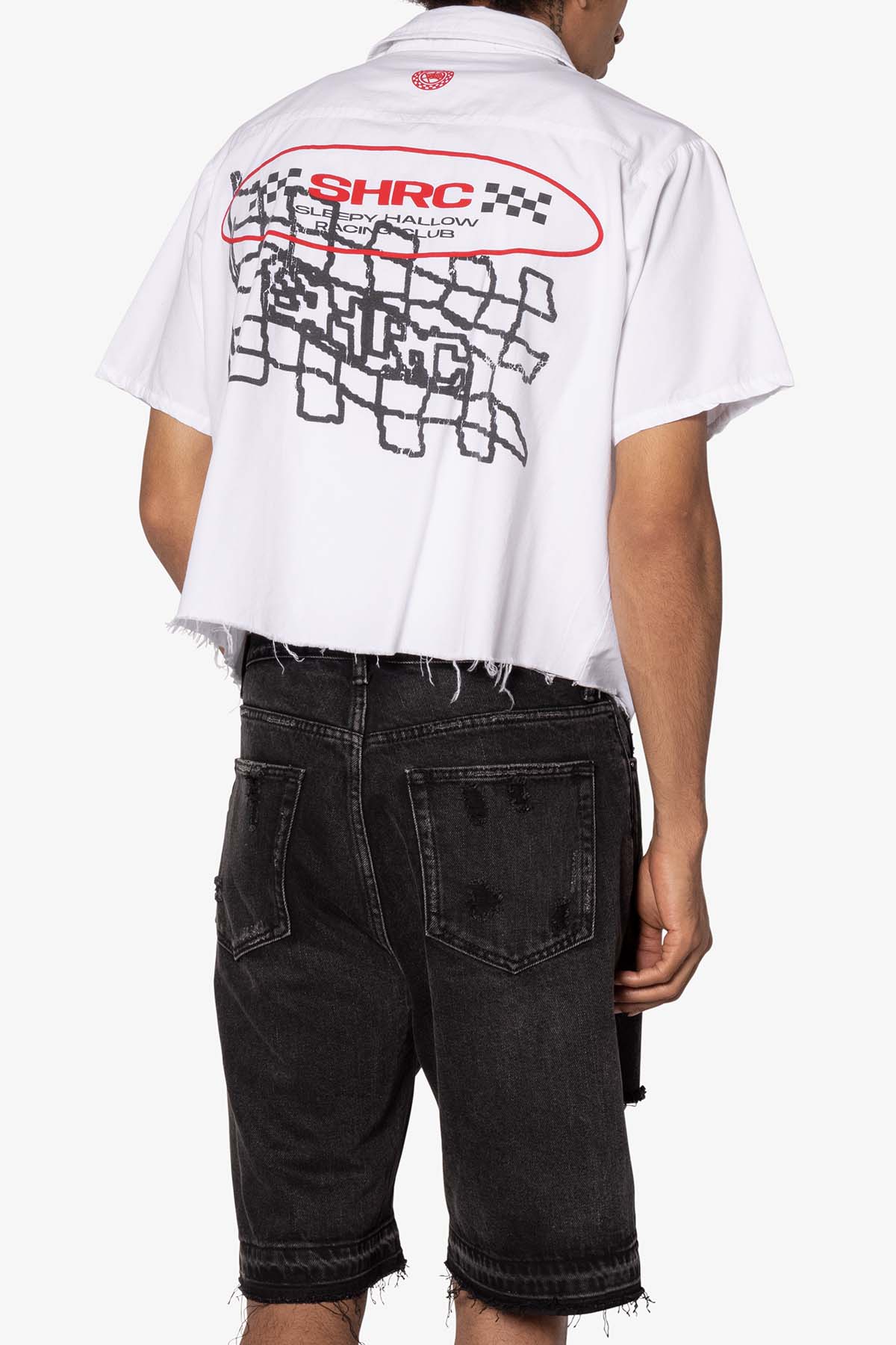 大人気！mnml★SHRC チェッカー フラッグ Tシャツ SHRC-Checkered-Flag-Cropped-