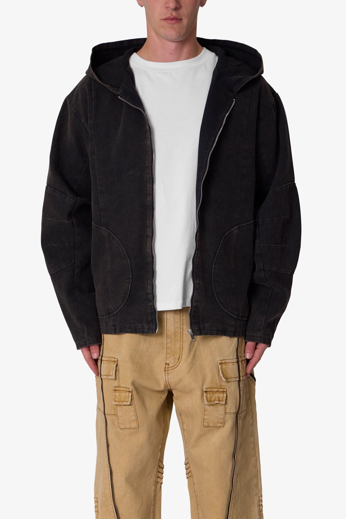 Oversized Hooded Bomber Jacket - Black | mnml | shop now
