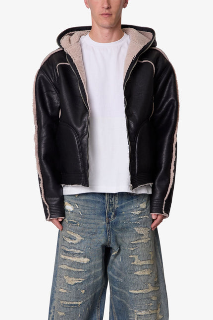 Shearling Lined Jacket - Black