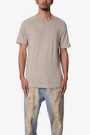 Camiseta transparente de cuello redondo - Hueso