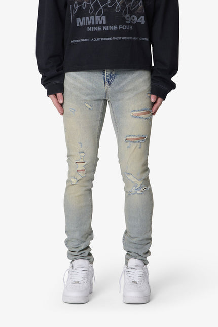 Shredded Skinny Denim - Blue