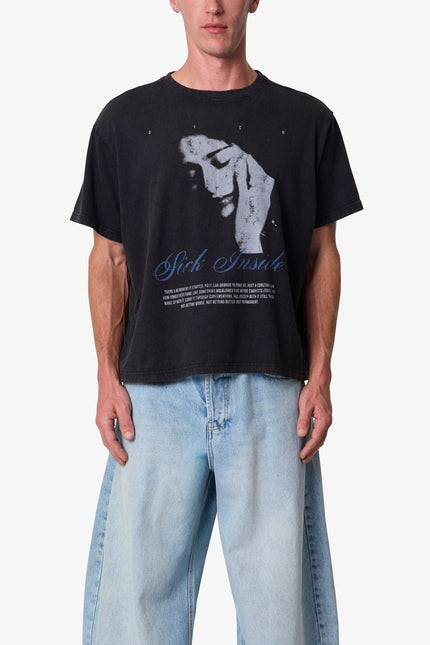 Sick Inside Tee - Washed Black