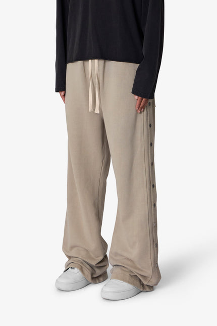 Side Snap Fleece Pants - Washed Earth