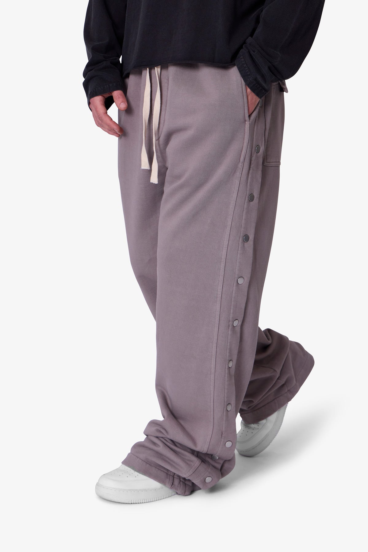 【KOOLOSET】Side Snap Fold Sweatpants Dndkilg Graphic Sweatpants Cinched Bottom Drawstring with