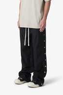 Pantalones de nailon con cierre lateral - Negro