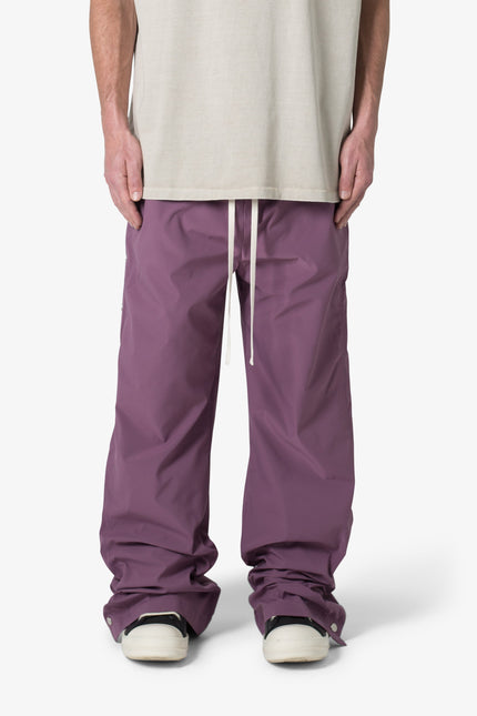 Side Snap Nylon Pants - Mauve