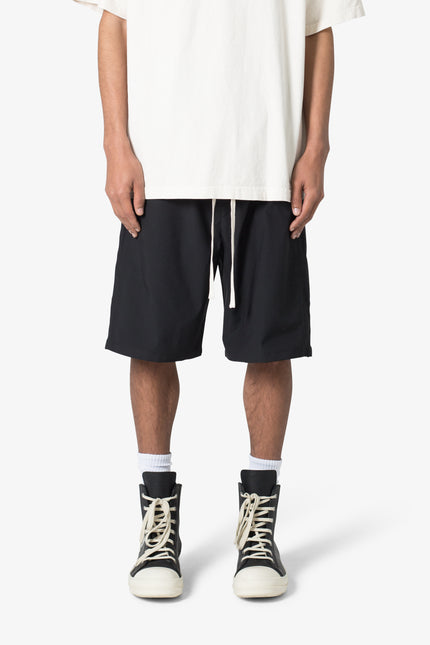 Pantalones cortos de nailon con cierre lateral - Negro