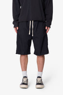 Pantalones cortos de nailon con cierre lateral - Negro