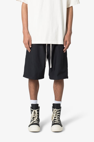 Nylon Snap Shorts - Black