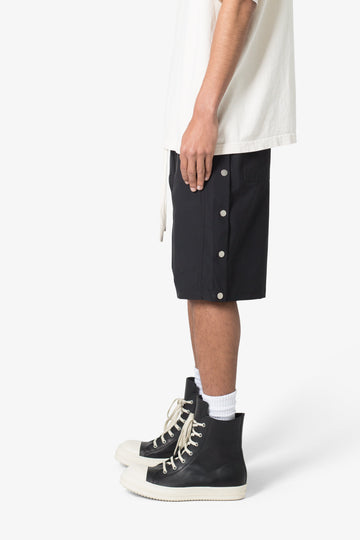 Nylon Snap Shorts - Black