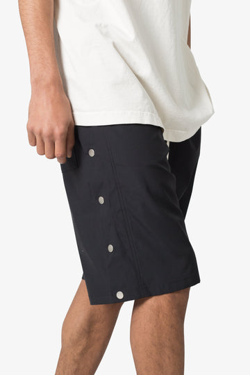 Nylon Snap Shorts - Black